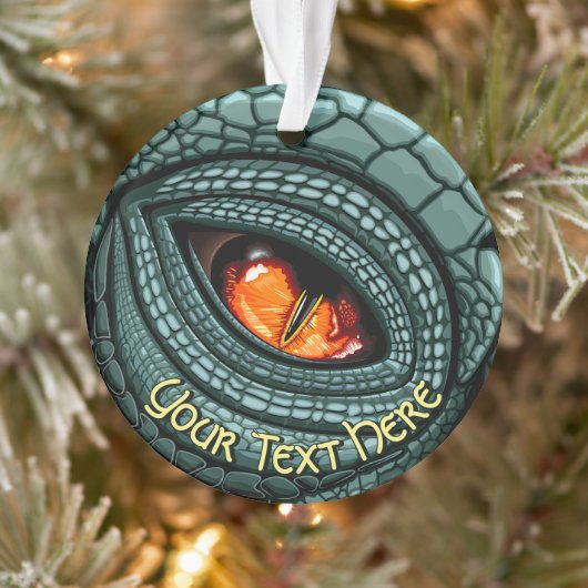 Oer reptiel roofdier oog ornament (Boom)