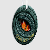 Oer reptiel roofdier oog ornament (voorkant)