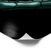 Oer reptiel roofdier oog perfect poster (Hoek)
