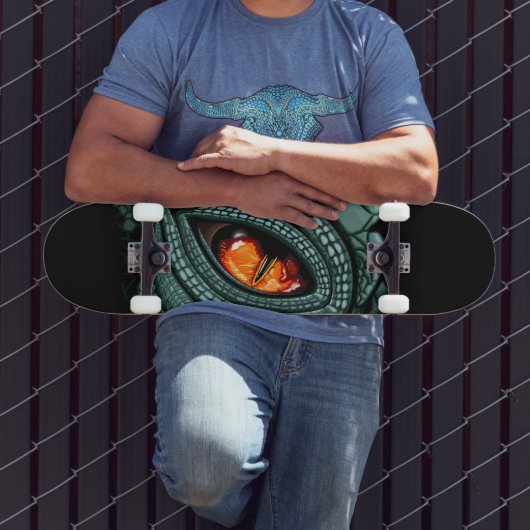 Oer reptiel roofdier oog persoonlijk skateboard (Buiten 3)