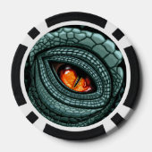 Oer reptiel roofdier oog poker chips (Achterkant)