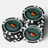 Oer reptiel roofdier oog poker chips (Opstapeling)