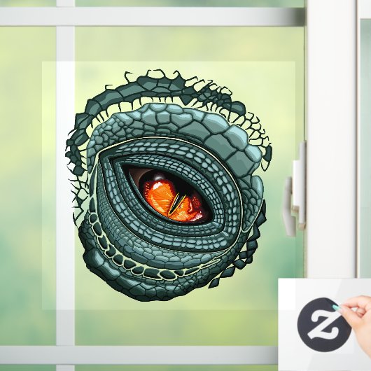 Oer reptiel roofdier oog raamsticker (Huis)