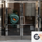Oer reptiel roofdier oog raamsticker (Kantoordeur)