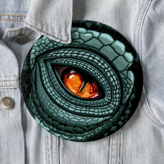 Oer Reptiel Roofdier Oog Ronde Button 6,0 Cm (In situ)
