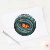 Oer reptiel roofdier oog ronde sticker (Envelop)