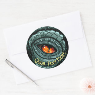 Oer reptiel roofdier oog ronde sticker