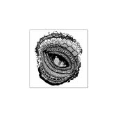 Oer reptiel roofdier oog rubberstempel (Afrduk)