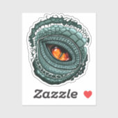 Oer reptiel roofdier oog sticker (Vel)