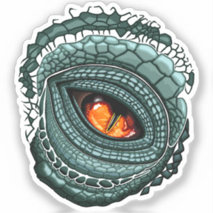 Oer reptiel roofdier oog sticker