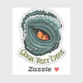 Oer reptiel roofdier oog sticker (Vel)