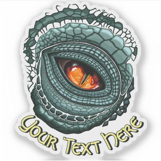Oer reptiel roofdier oog sticker (Voorkant)