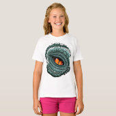 Oer reptiel roofdier oog t-shirt (Voorkant volledig)