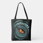 Oer reptiel roofdier oog tote bag (Achterkant)