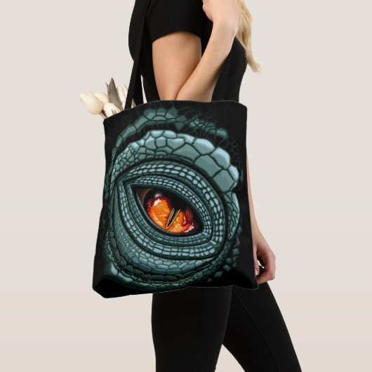 Oer reptiel roofdier oog tote bag (Dichtbij)