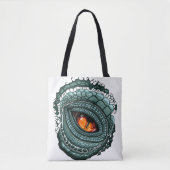 Oer reptiel roofdier oog tote bag (Voorkant)