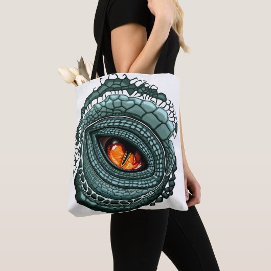 Oer reptiel roofdier oog tote bag (Dichtbij)