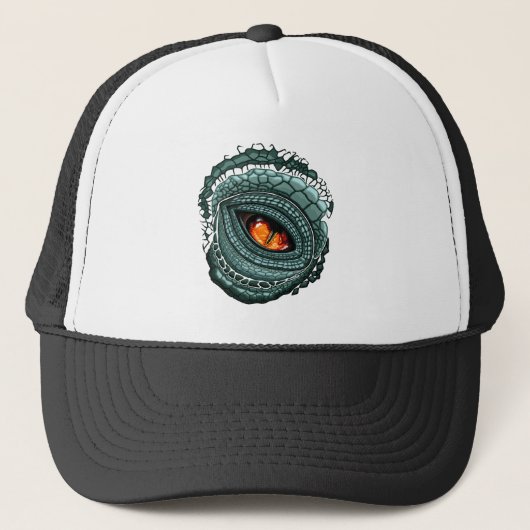 Oer reptiel roofdier oog trucker pet (Voorkant)