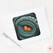 Oer reptiel roofdier oog vierkante sticker (Envelop)