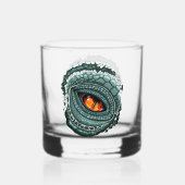 Oer reptiel roofdier oog whisky glas (Voorkant)