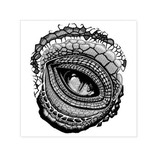 Oer reptiel roofdier oog  zelfinktende stempel (Design)