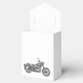 Oeral Motorcycle Pencil Stijl Illustratie Bedankdoosjes (Geopend)