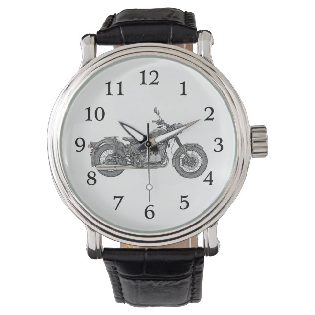  Oeral Motorfiets Russische Motorfiets Tekening Horloge (Voorkant)