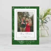 Oerbospgroene Vintage Botanische Kerst Foto