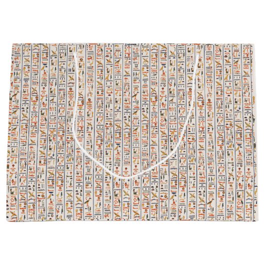 oeroude egypte hiërogliefachtergrond histo groot cadeauzakje (Voorkant)