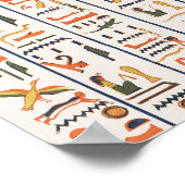 oeroude egypte hiërogliefachtergrond histo poster (Hoek)