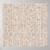 oeroude egypte hiërogliefachtergrond histo poster (Voorkant)