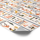 oeroude egypte hiërogliefachtergrond histo poster (Hoek)