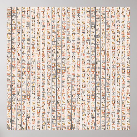 oeroude egypte hiërogliefachtergrond histo poster (Voorkant)