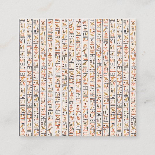 oeroude egypte hiërogliefachtergrond histo vierkante visitekaartje (Voorkant)