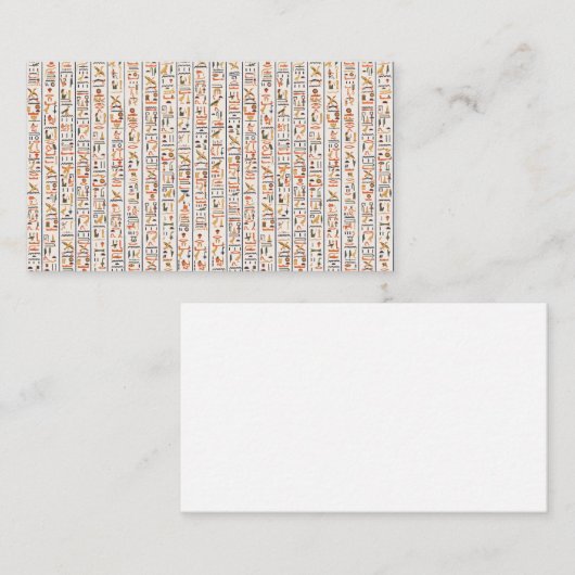 oeroude egypte hiërogliefachtergrond histo visitekaartje (Voorkant / Achterkant)