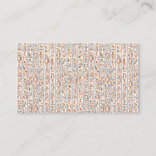 oeroude egypte hiërogliefachtergrond histo visitekaartje (Voorkant)