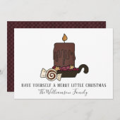 Oeroude Smerige Kaars en Sterren Prettig Kerstfees Feestdagenkaart (Voorkant / Achterkant)