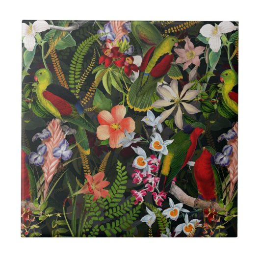  Oerwoud 1 Patroon Tegeltje (Voorkant)