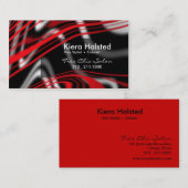 Oerwoud-1 Visitekaartje (rood/zwart) (Voorkant / Achterkant)