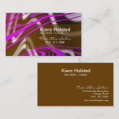 Oerwoud-1 Visitekaartje (violet/bruin) (Voorkant / Achterkant)