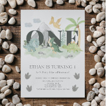 Oerwoud 1e verjaardag Waterverf Dinosaur Partij