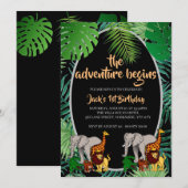 Oerwoud 1ste verjaardag Het avontuur begint met Sa Kaart (Voorkant / Achterkant)