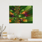 Oerwoud 2 Abstract art. Poster (Keuken)