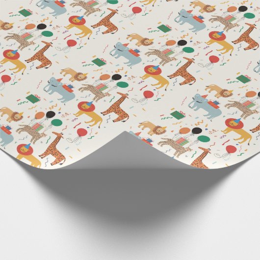 Oerwoud 2e verjaardag cadeaupapier (Hoek)