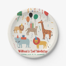 Oerwoud 2e verjaardag papieren bordje