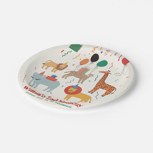 Oerwoud 2e verjaardag papieren bordje (Gekanteld)