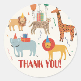 Oerwoud 2e verjaardag ronde sticker