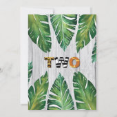 Oerwoud 2e verjaardagsuitnodiging Girl safari zoo  Kaart (Achterkant)