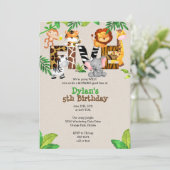 Oerwoud 5e verjaardag kaart (Staand voorkant)