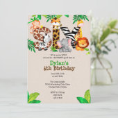 Oerwoud 6e verjaardag kaart (Staand voorkant)